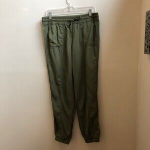 HARMONY & HAVOC SZ LARGE ARMY GREEN LYOCELL DRAWSTRING JOGGER PANTS